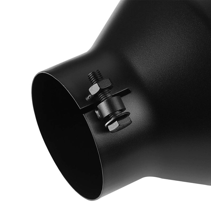 A-KARCK Exhaust Tip 4" Inlet to 7" Outlet, A-KARCK 4" Inlet 18" Long Exhaust Tailpipe Tip Black Coating Stainless Steel Bolt On Design - Image 4